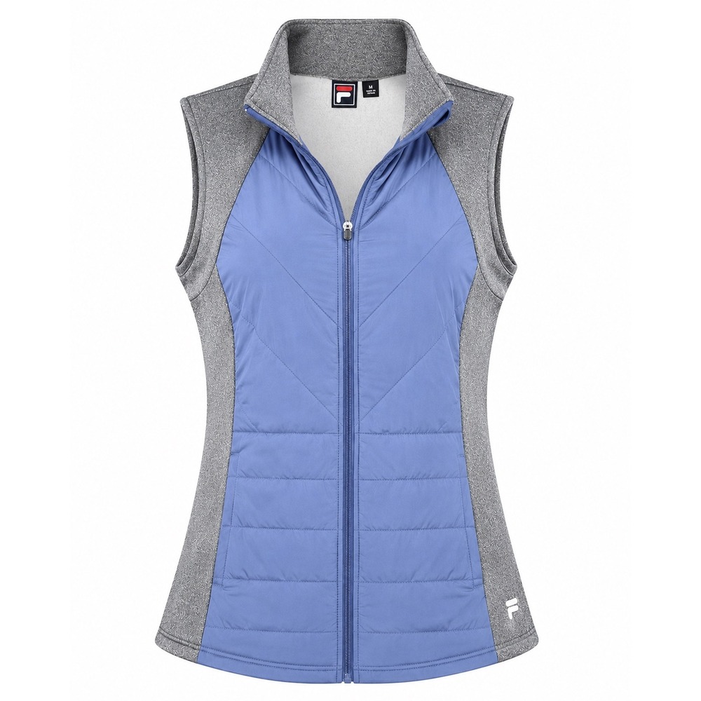 Fila Sport Hybrid Quilted Puffer Vest Full Zip women's medium coat outerwear ski